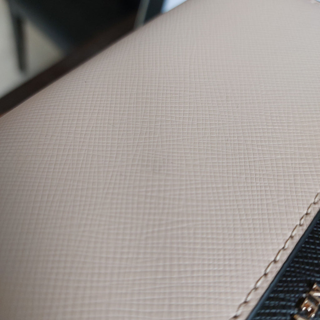 Kate Spade Black & Beige Leather Large 'Madison' Continental Wallet | Brand New |