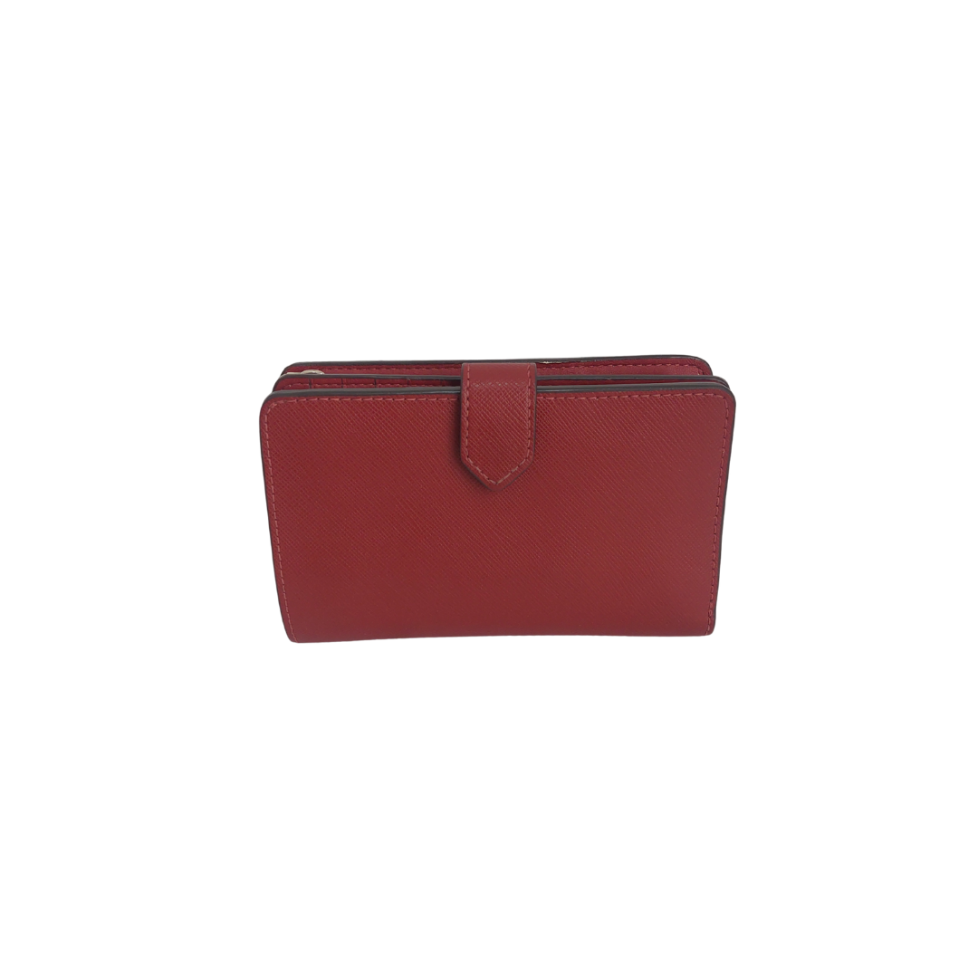 Kate Spade Red Staci Medium Compact Bifold Wallet | Pre Loved |