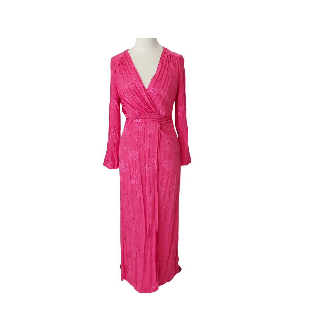 ZARA Hot Pink Wrap Dress | Pre Loved |