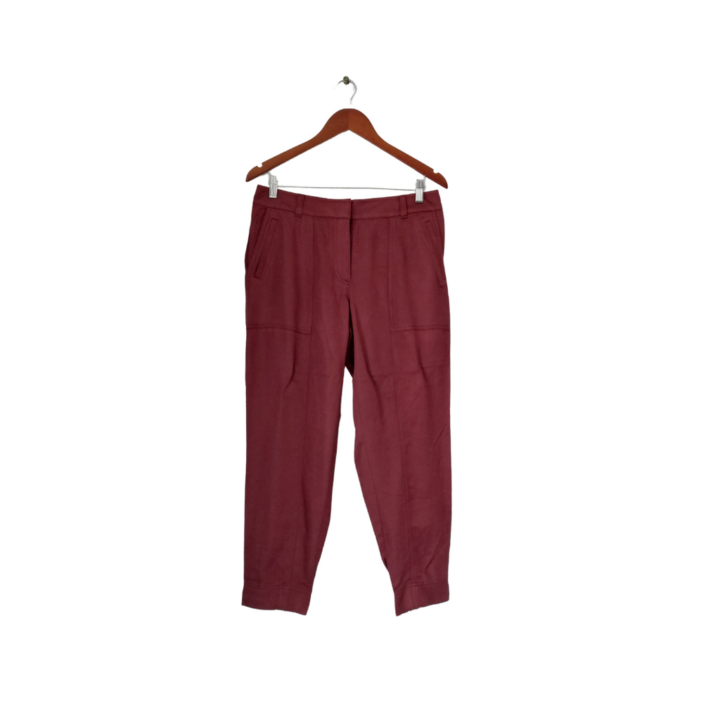 Loft Maroon Satin Jogger Pants | Brand New |