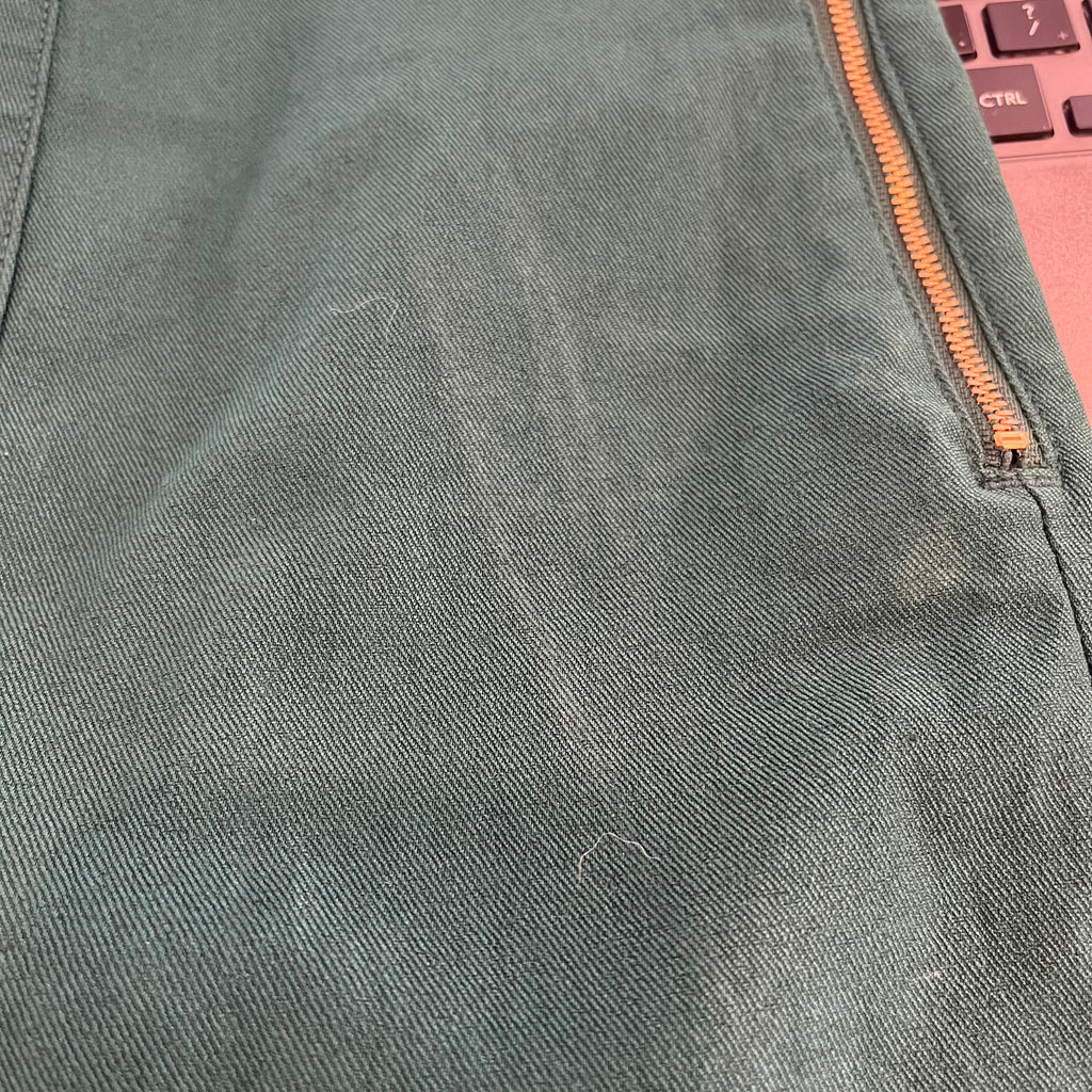 H&M Green Zip-detail Jegging Pants | Pre Loved |