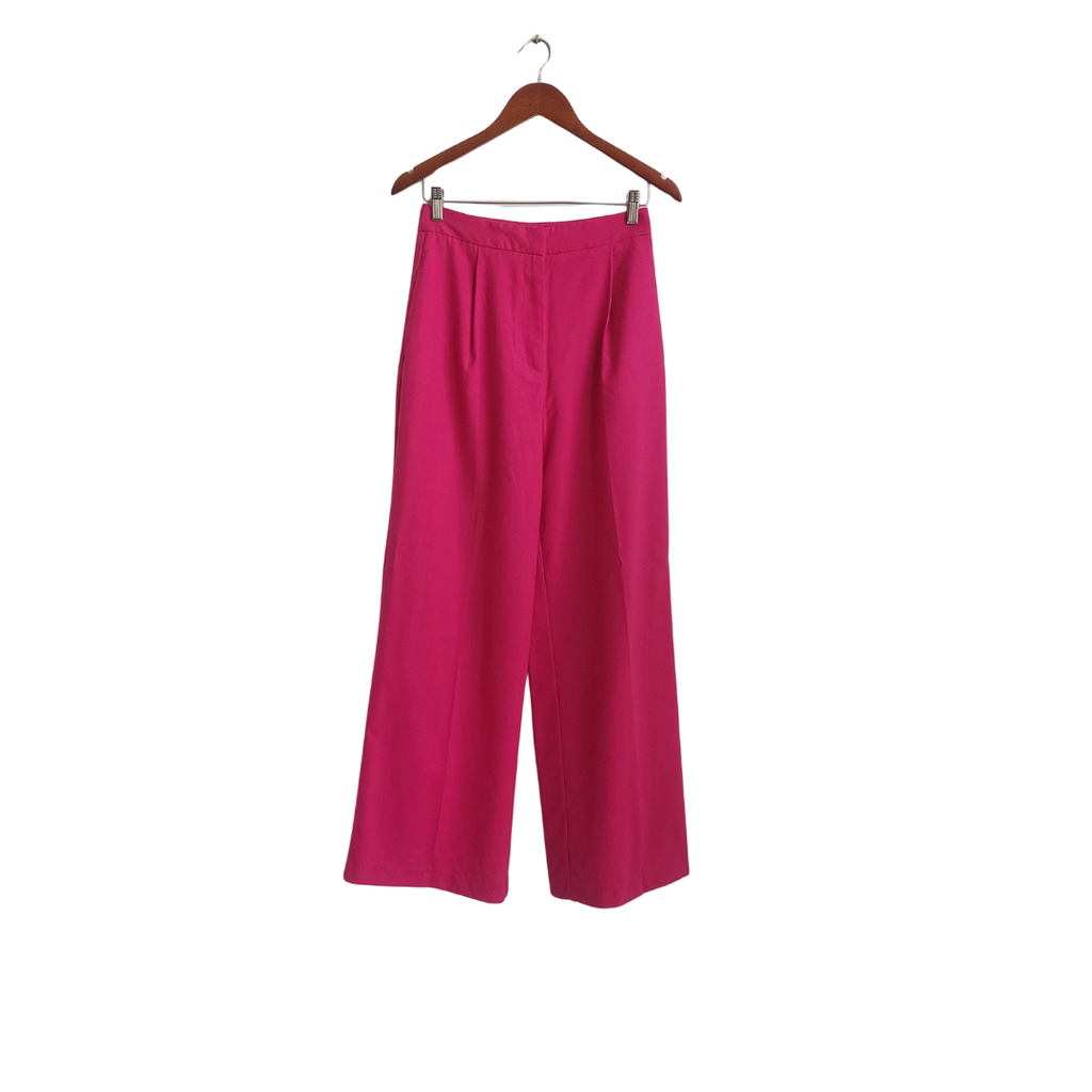 ZARA Hot Pink High Waisted Wide Leg Pants | Gently Used |