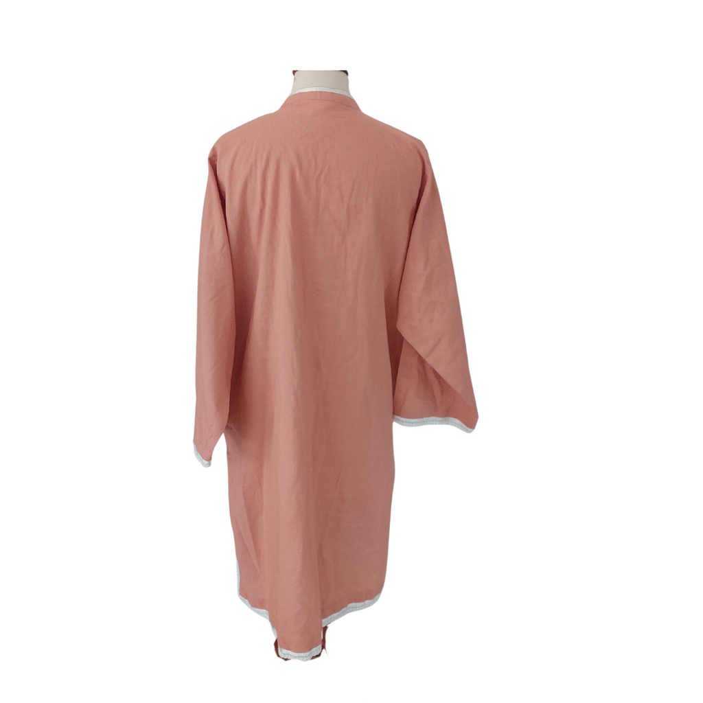 Leila Peach & White Embroidered Kurta | Like New |