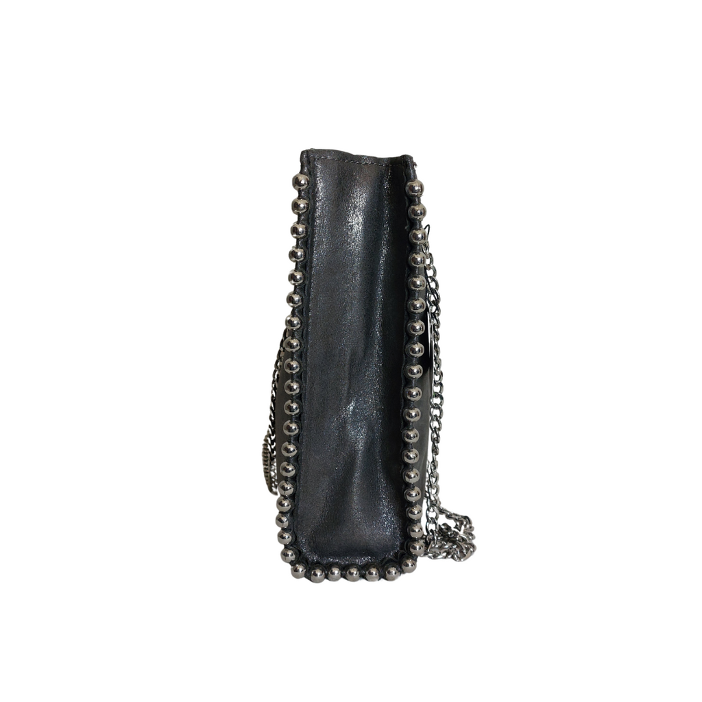 Zara Grey/Metallic Studded Shoulder Bag | Brand New |