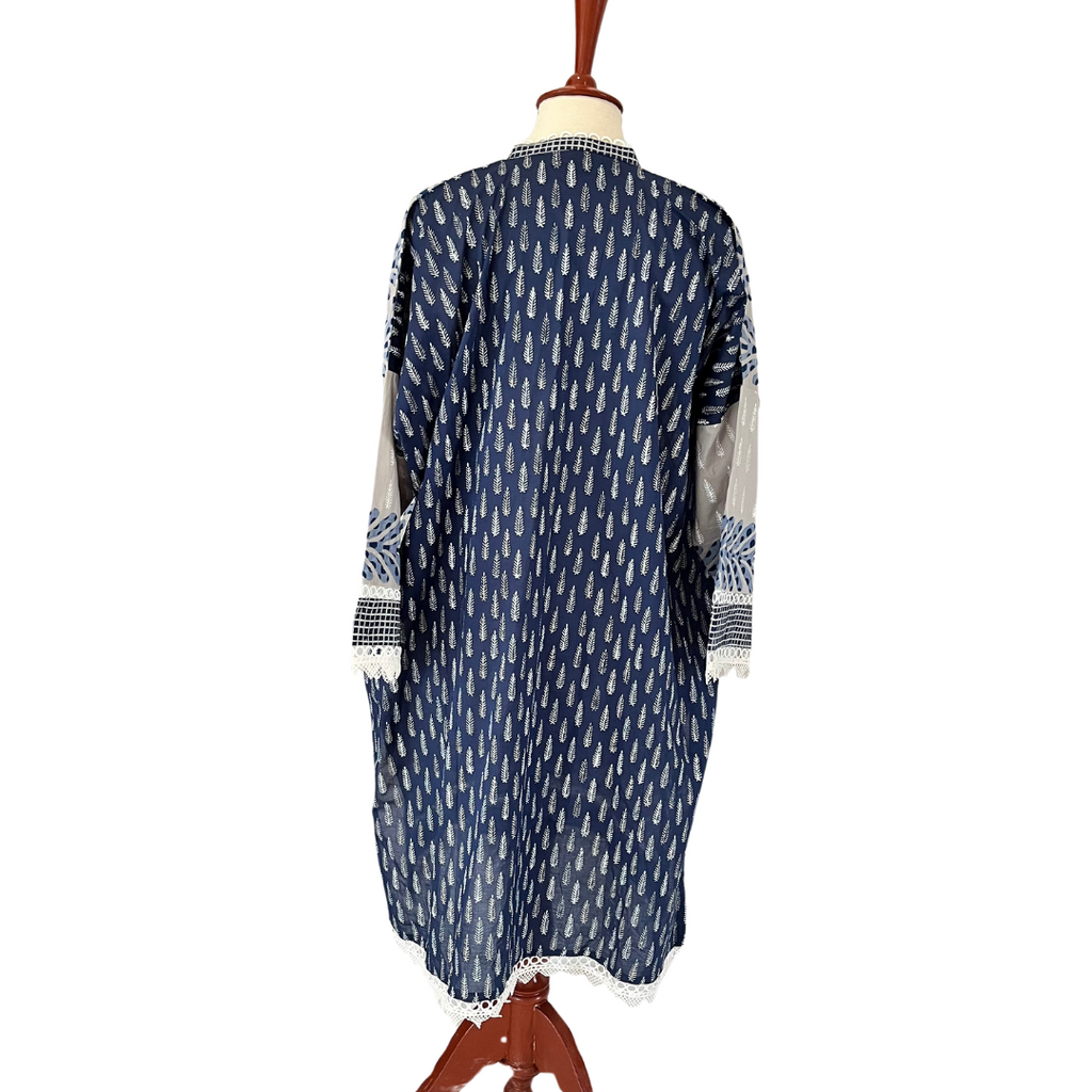 Blocked Navy & Grey Ralli Kurta | Gently Used |