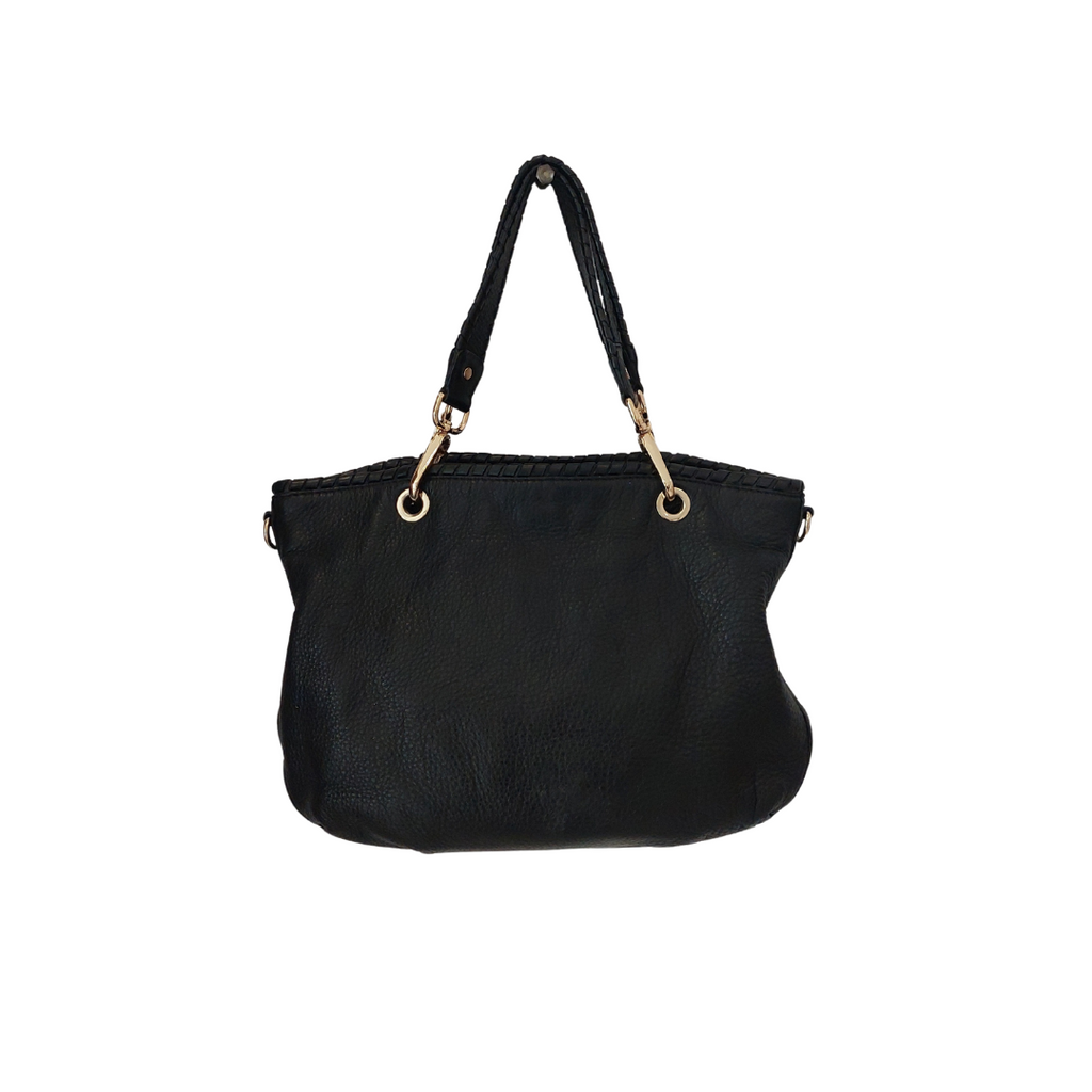 Michael Kors Black Soft Leather Convertible Shoulder Bag | Pre Loved |