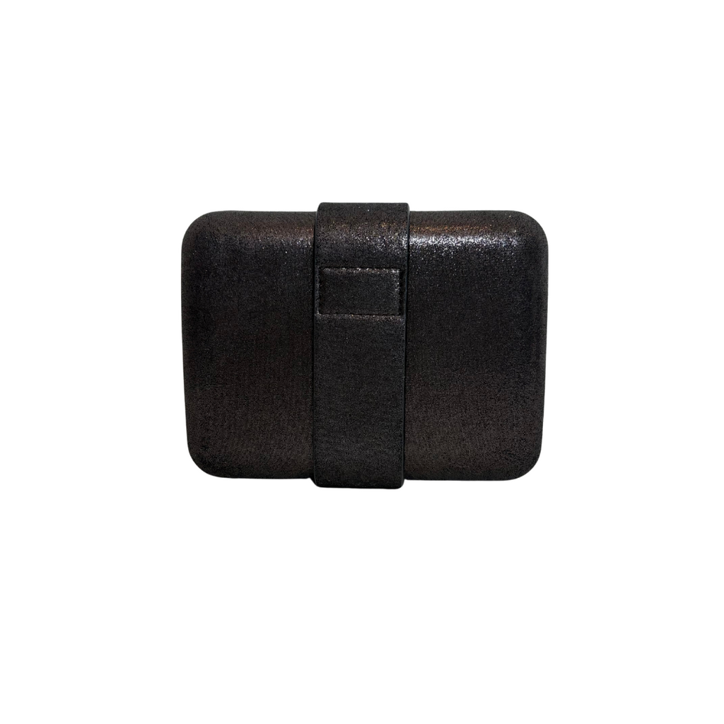 Kate Landry Black Glitter Square Clutch | Pre Loved |