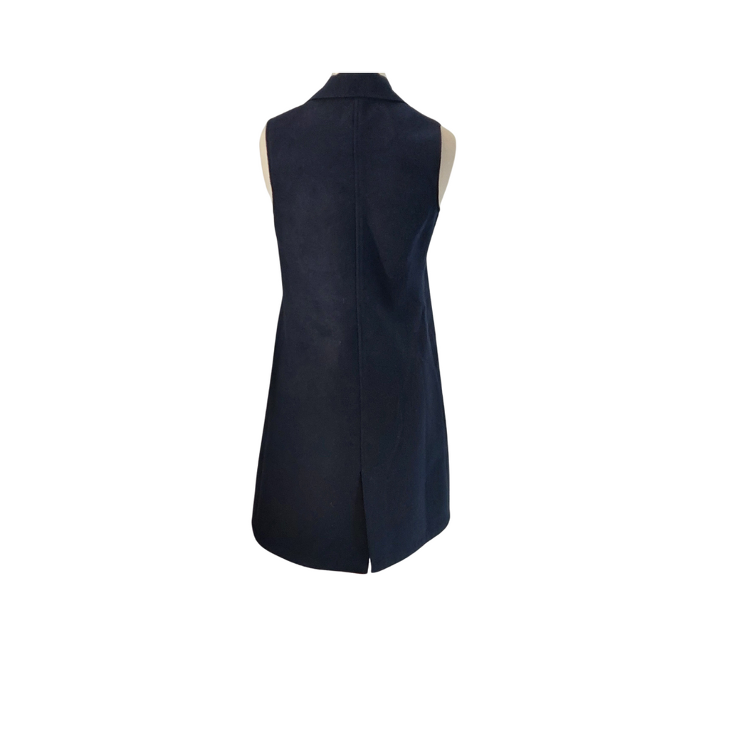 New Look Navy Long Sleeveless Coat | Gently Used |