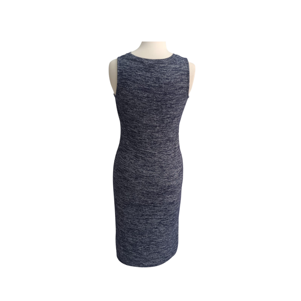 Gap Blue & Grey Sleeveless Midi Dress | Like New |