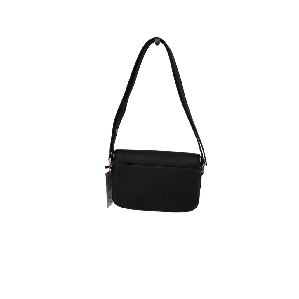 Mango Black Faux Leather Adjustable Shoulder Bag | Brand New |