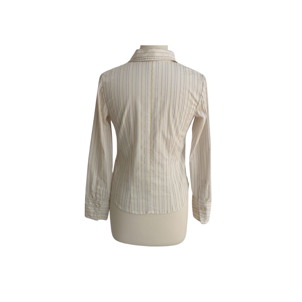 Old Navy Cream Striped Collared Shirt | Pre Loved |