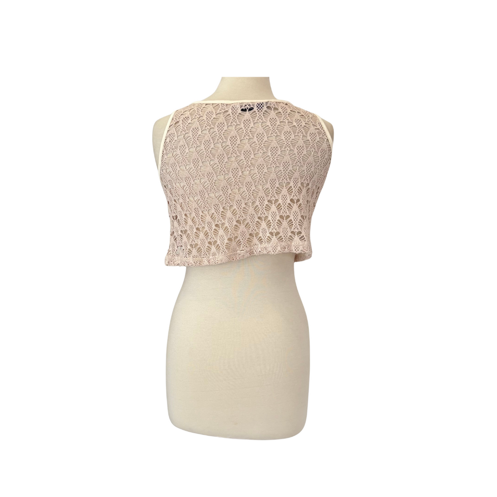 Zara Beige Crochet Co-ord Set | Gently Used |