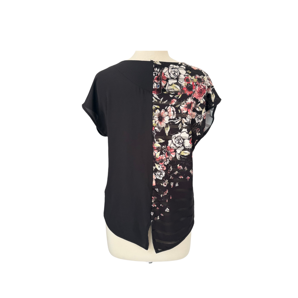 Next Black Floral Printed Top | Brand New |