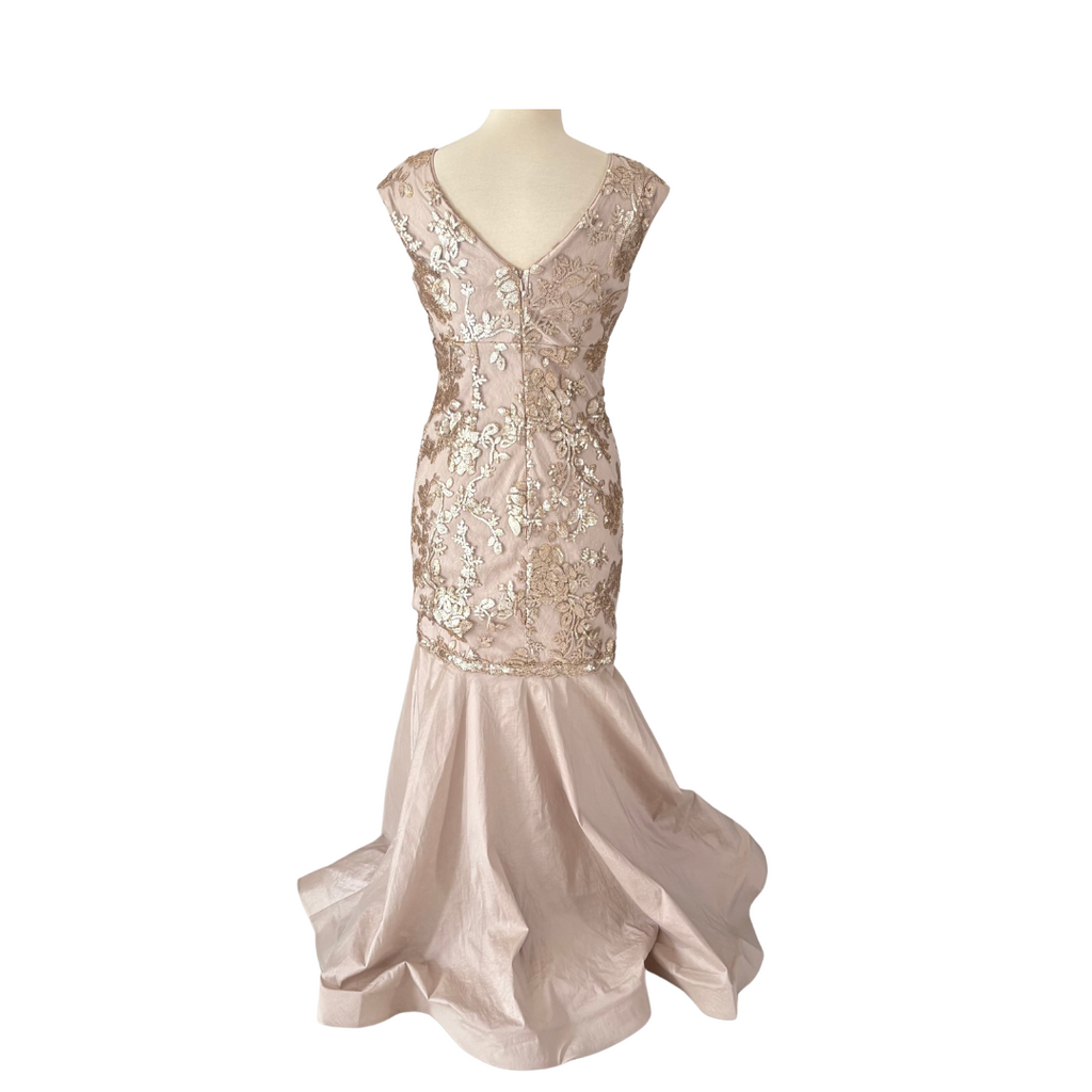 Marina Dull Gold Sequin Mermaid Dress | Brand New |