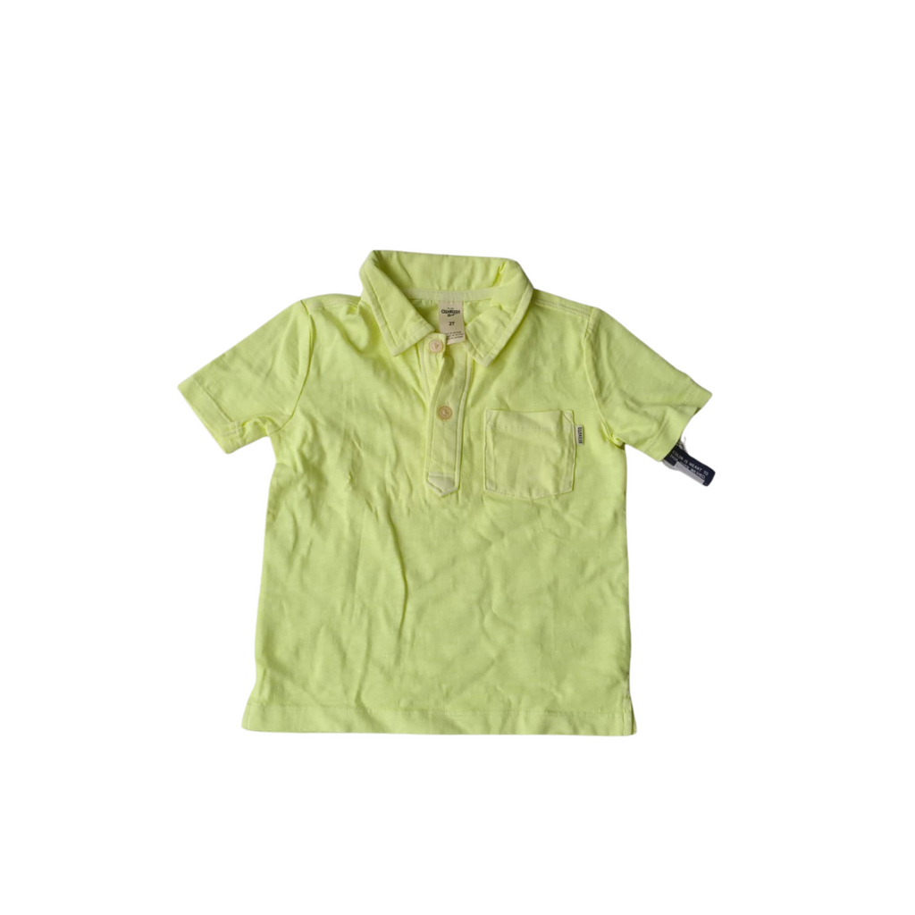 OSHKOSH Neon Lime Collared Short Sleeves Shirt (2 Years) | Brand New |