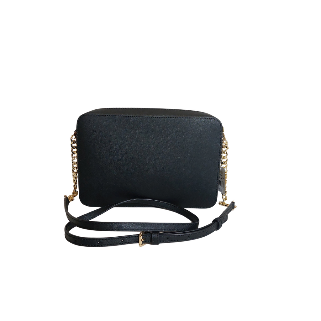 Michael Kors Black Saffiano Leather Jet Set Item Crossbody Bag | Brand New |