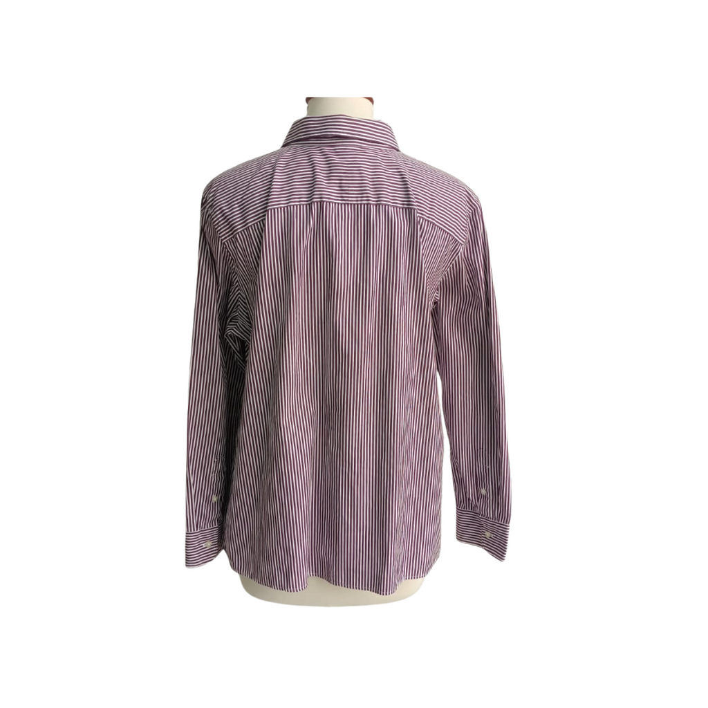 Ralph Lauren Purple & White Striped Button Down Shirt | Like New |