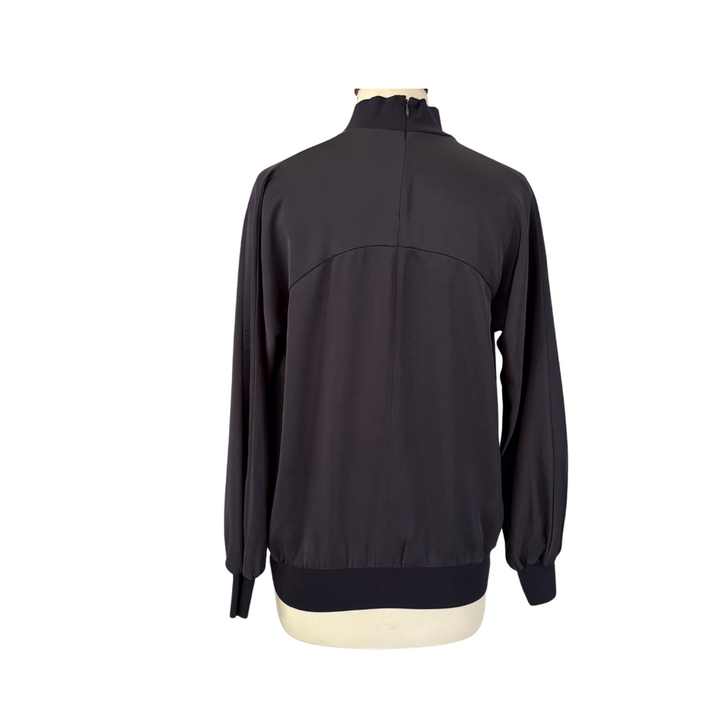 Reiss Black Long Sleeve Silk Top | Gently Used |