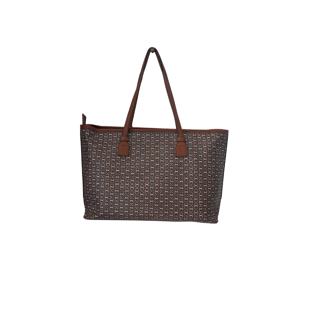 Tory Burch Light Umber Gemini Link Tote Bag | Pre Loved |