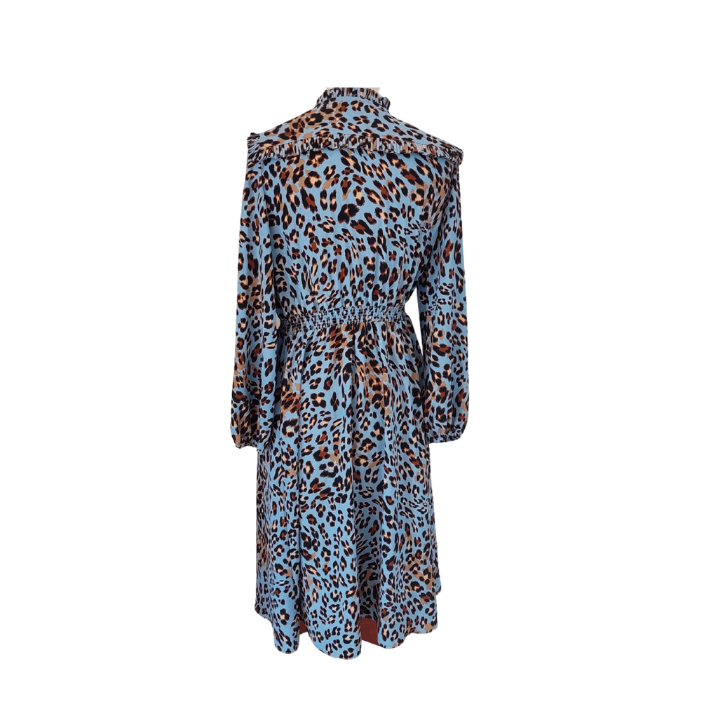 M&S Light Blue Cheetah Print Maxi Dress | Gently Used |