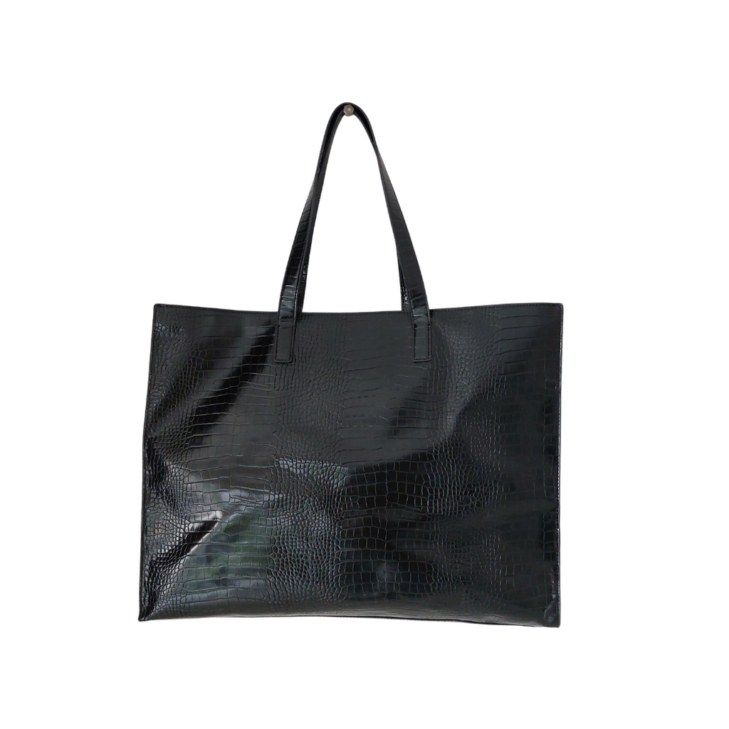 Ted Baker Croc Faux Leather Wide Icon Tote Bag | Pre Loved |