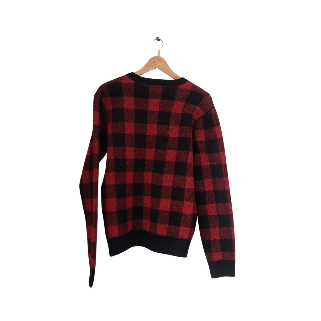 Forever 21 Men's Red and Black Checked Sweater | Brand New |