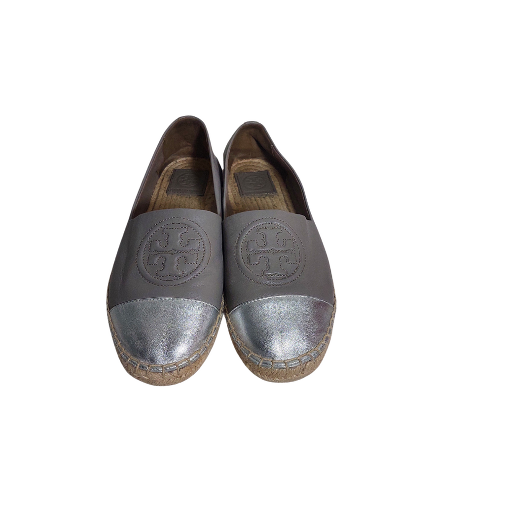 Tory Burch Grey Two-toned Espadrille Shoes | Pre Loved |