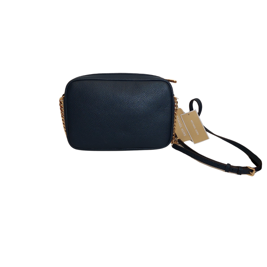 Michael Kors Navy Leather 'Fulton' Large Crossbody Bag | Brand New |