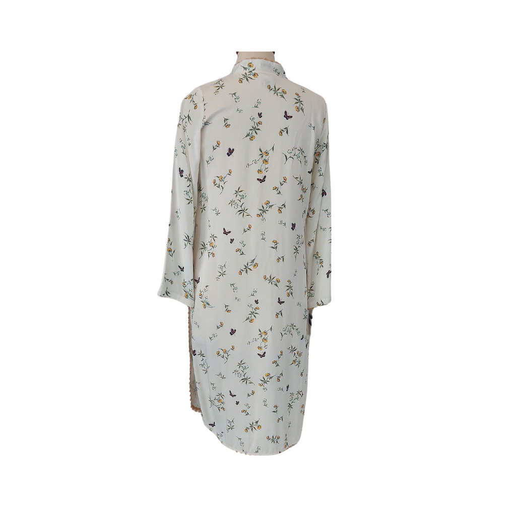 Dragonfly By Riffat Aliani White Floral Printed Kurta | Brand New |