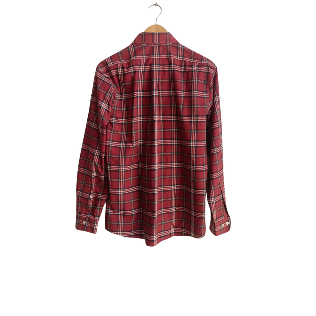 Brooks Brothers Men's Dull Red Checked Button Down Shirt | Gently Used |
