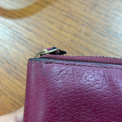 Kate Spade Oxblood Small Zip Around Wallet | Pre Loved |