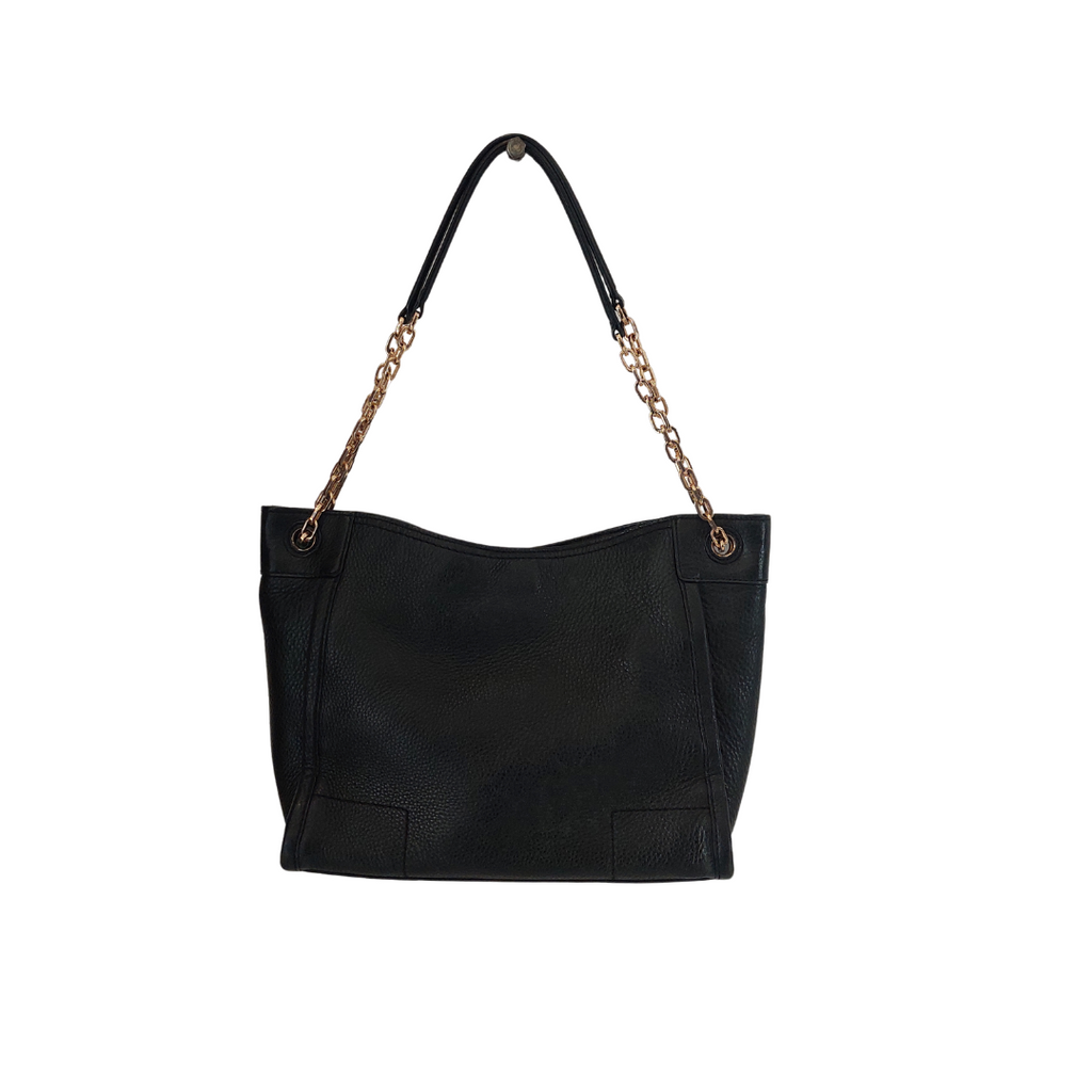 Tory Burch Black Leather Britten Shoulder Bag | Pre Loved |