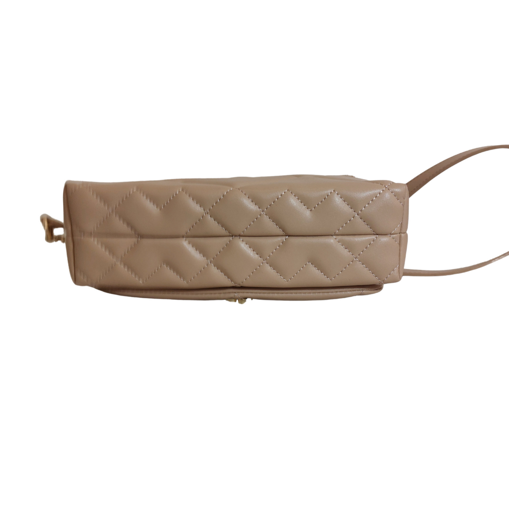 Louis Feraud Beige Quilted Smooth Leather Shoulder Bag | Like New |