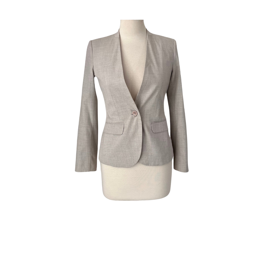 ZARA Beige Single Button Blazer | Gently Used |