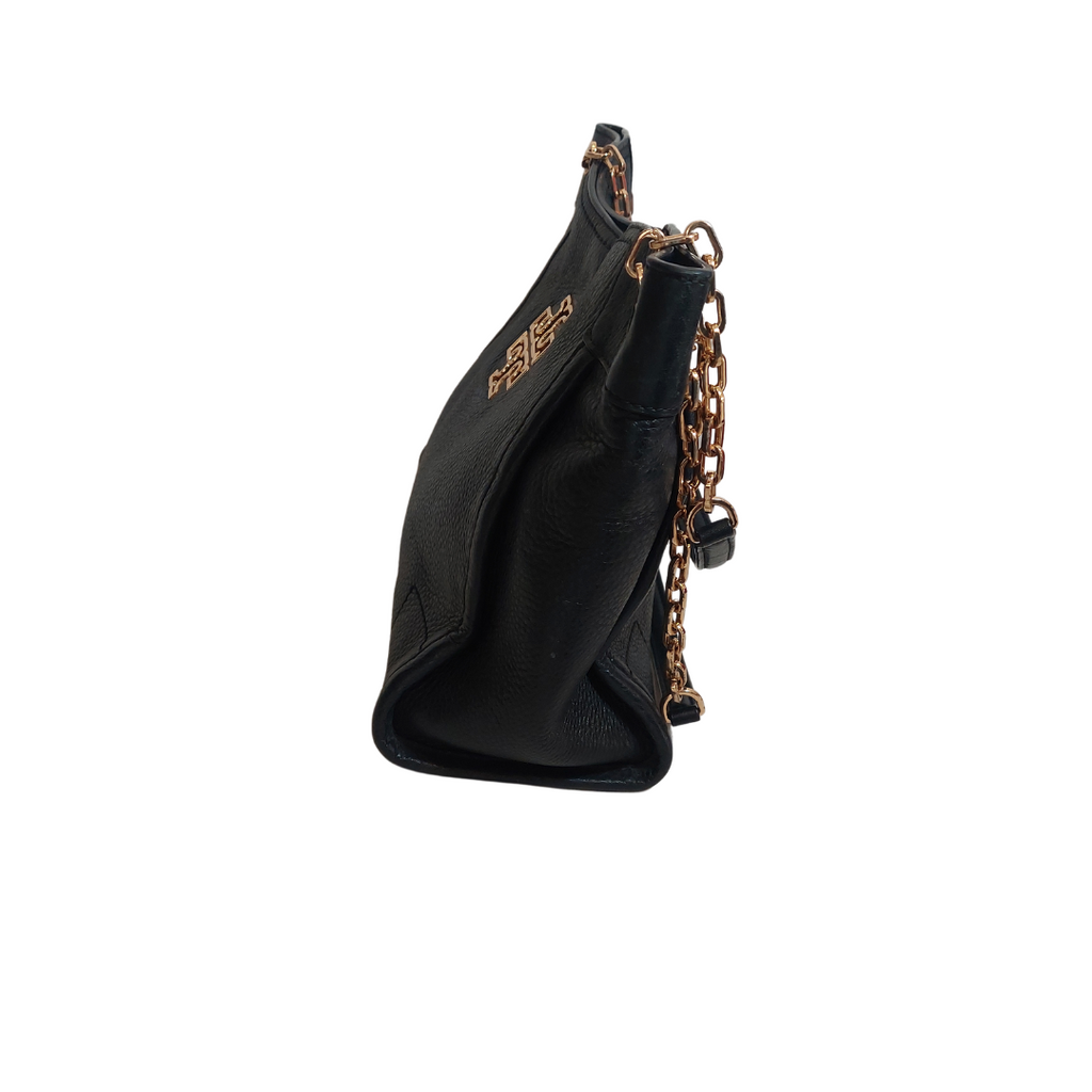 Tory Burch Black Leather Britten Shoulder Bag | Pre Loved |