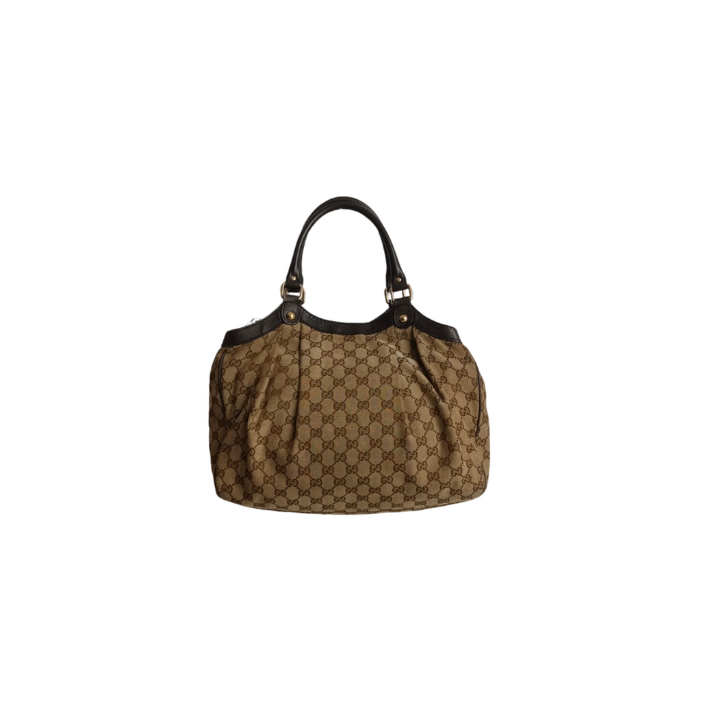 Gucci Beige/Brown GG Canvas Medium Sukey Tote Bag | Pre Loved |