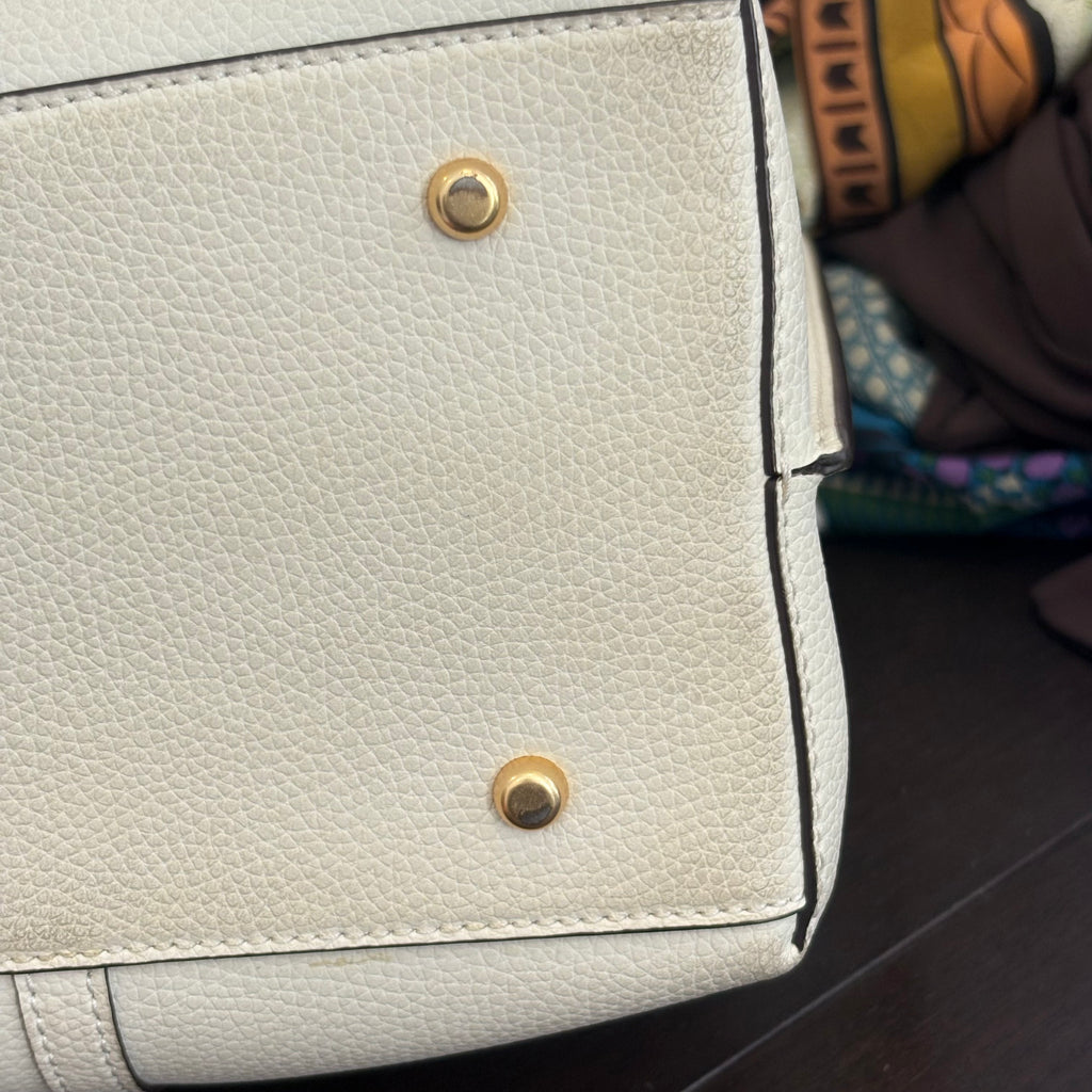 Tory Burch Ivory 'Perry' Triple Compartment Tote Bag | Pre Loved |