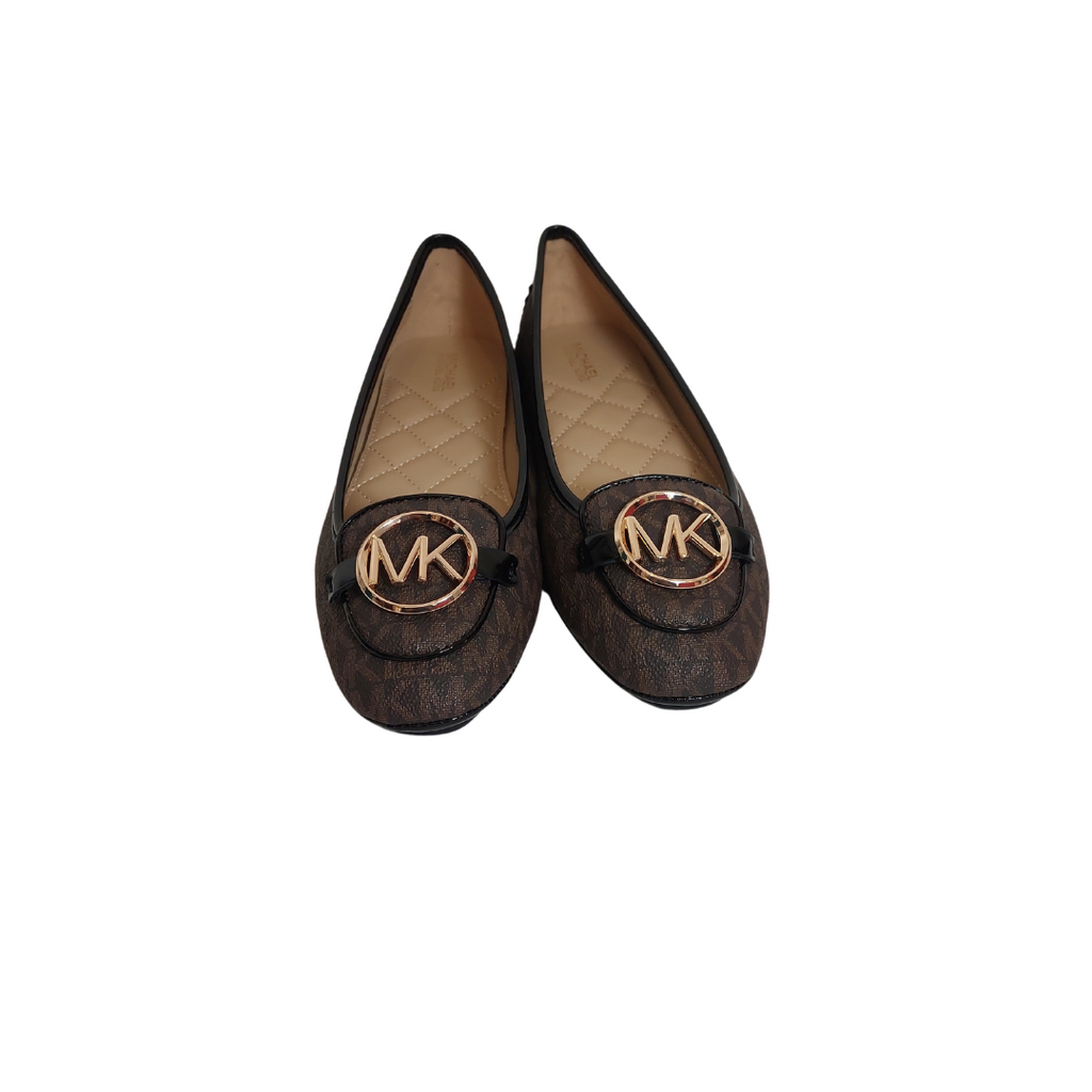 Michael Kors Brown Lillie Monogram Moccasin Loafers | Brand New |