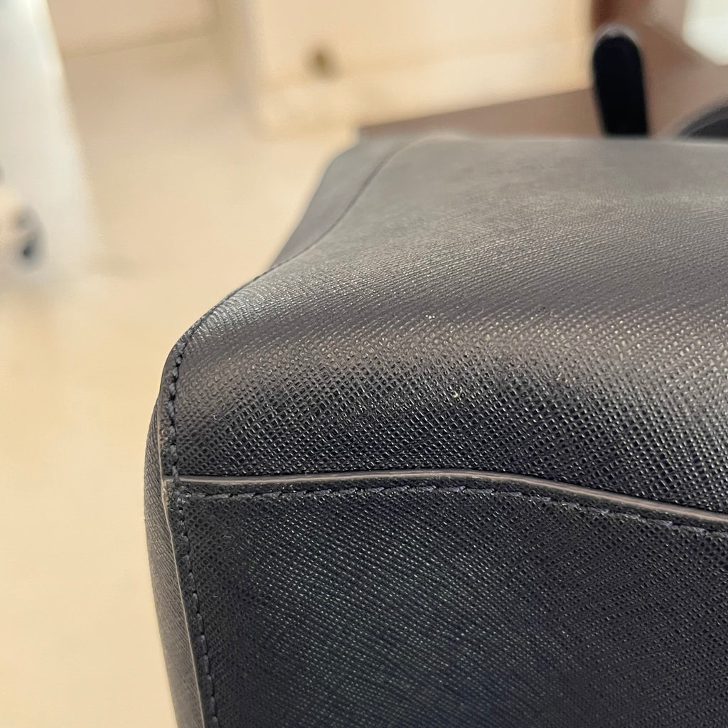 Tory Burch Navy Emerson Buckle Tote Bag | Gently Used |