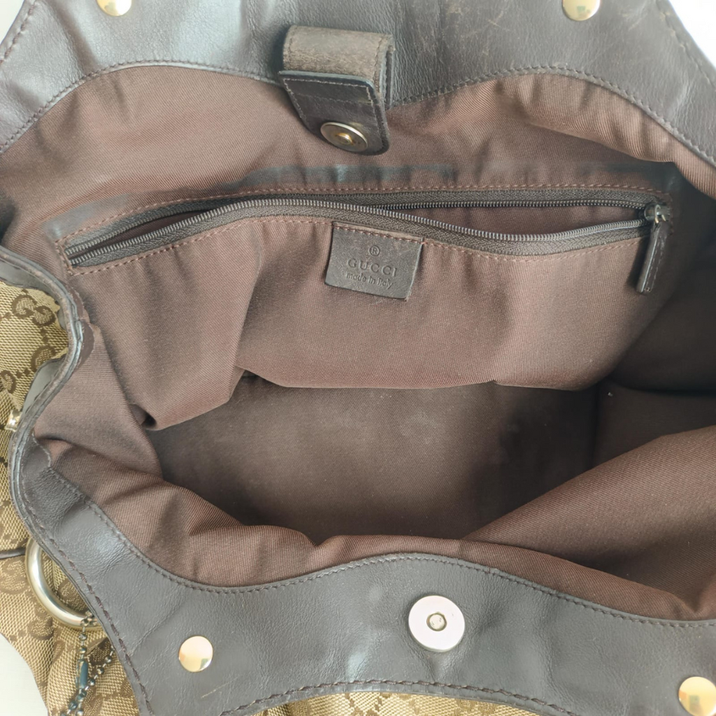 Gucci Beige/Brown GG Canvas Medium Sukey Tote Bag | Pre Loved |