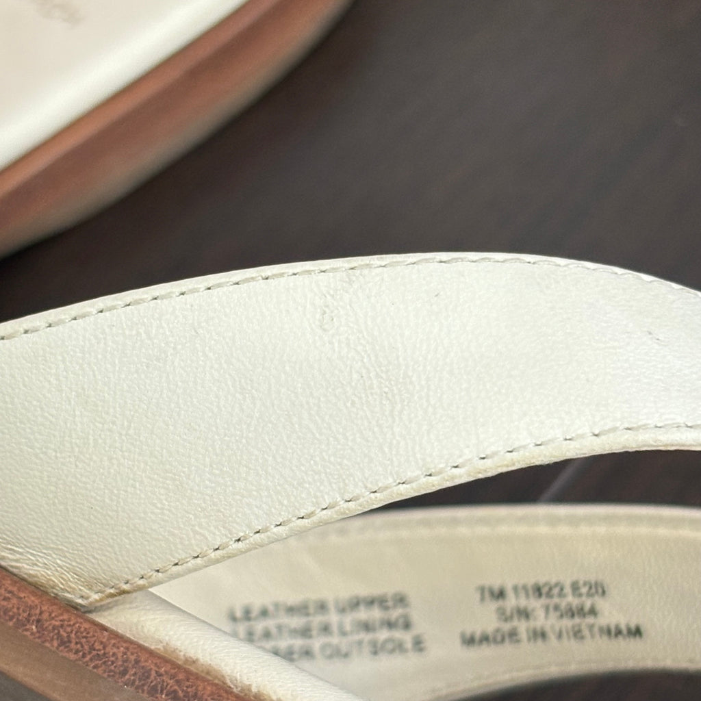 Tory Burch Ivory Leather Benton Thong Sandals | Pre Loved |