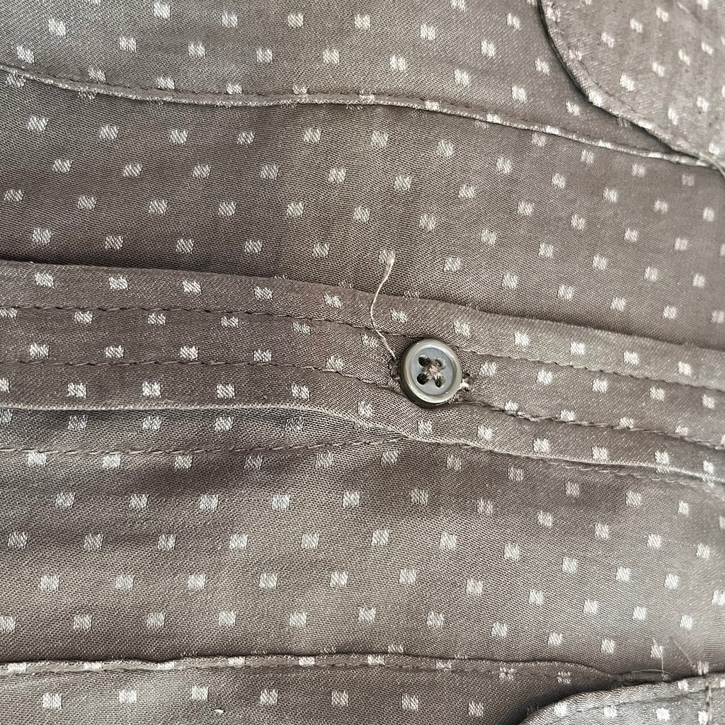 Stradivarius Olive Green Printed Satin Collared Shirt | Gently Used |