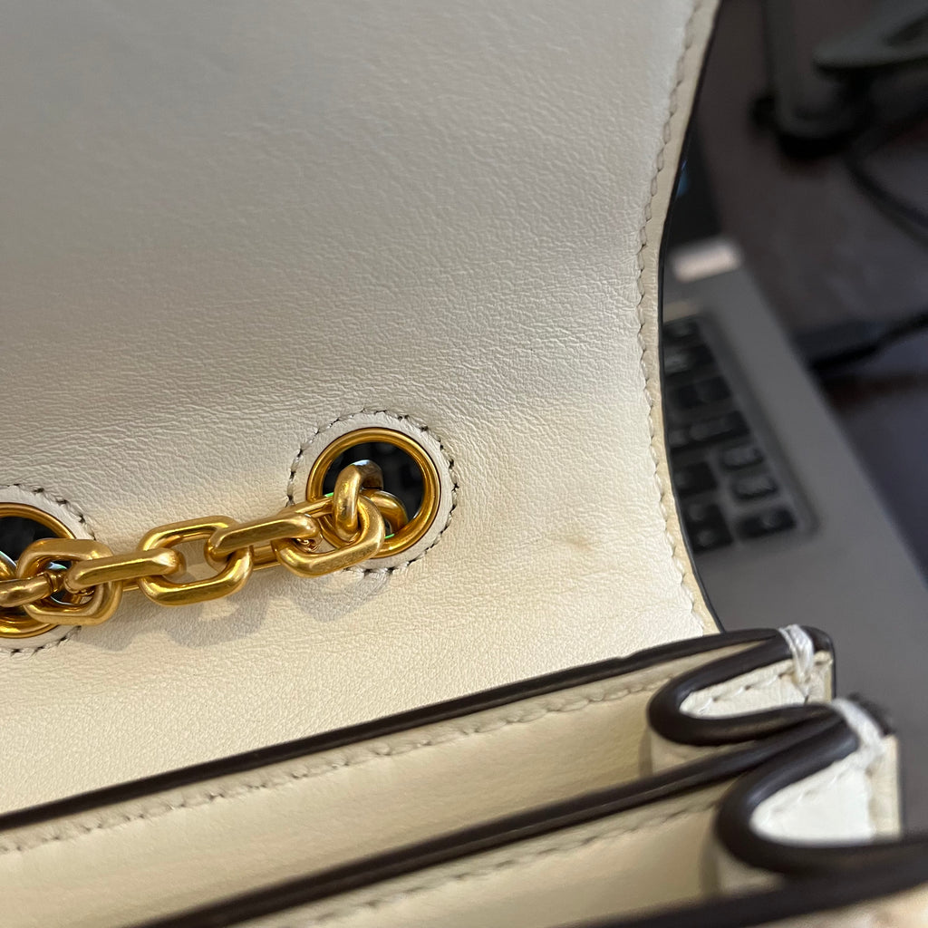 Tory Burch Gemini Link Snakeskin Medium Shoulder Bag | Gently Used |