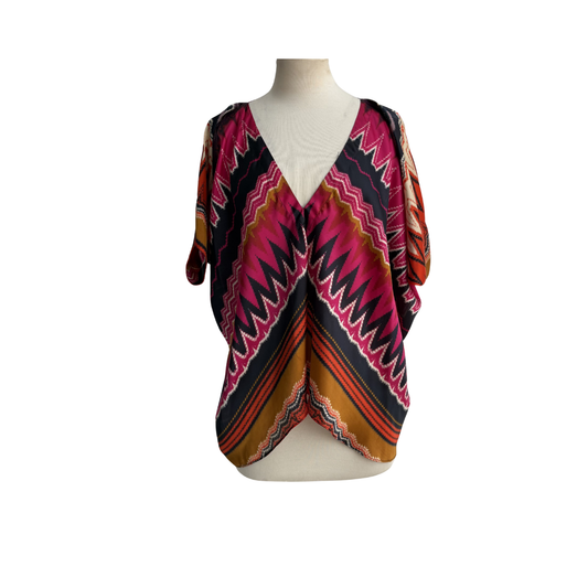 Arden B Multicolour ZigZag Pattern Top | Gently Used |