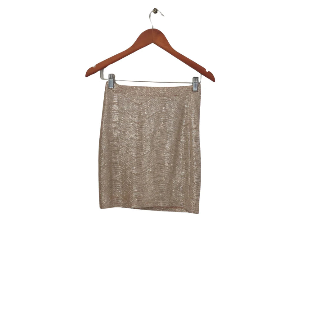 H&M Gold Metallic Mini Skirt | Like New |