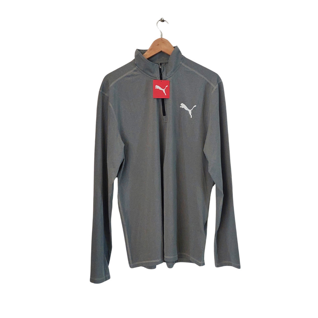 Puma Grey Men's Front Zip Shirt | Brand New |