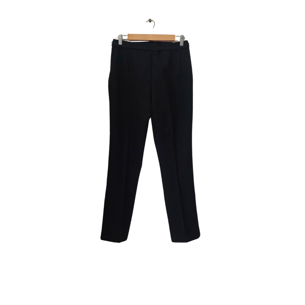 Mango Black Straight Leg Belted Pants | Brand New |