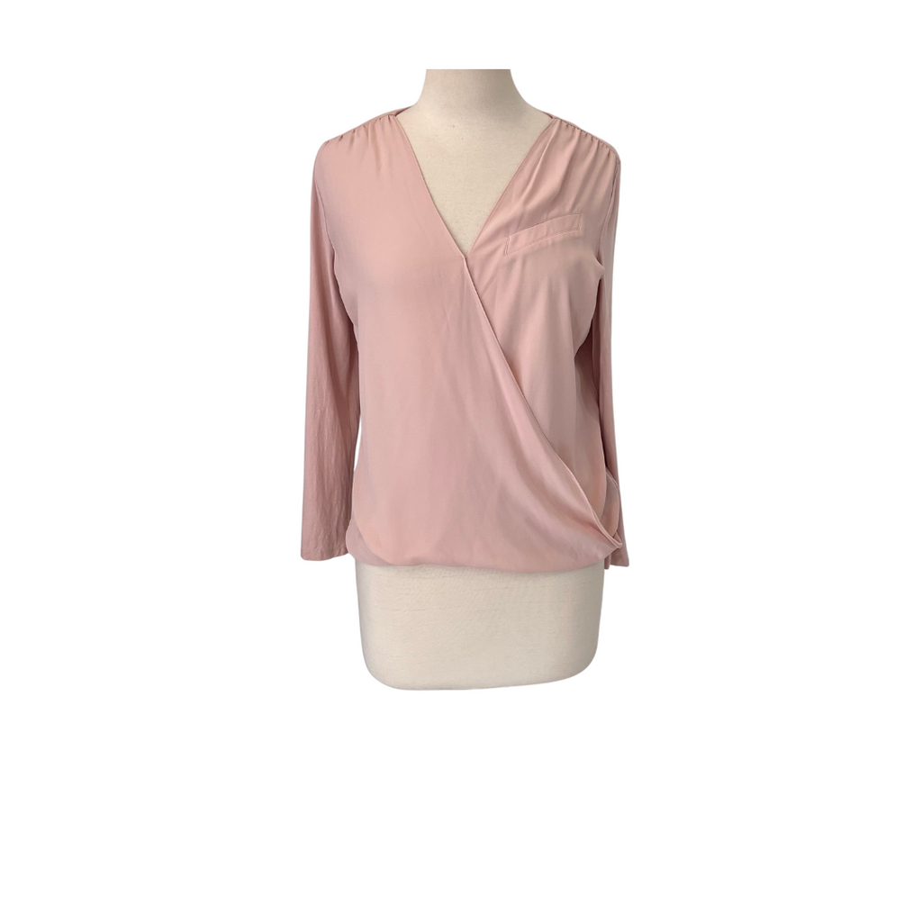 Vince Camuto Pink V-Neck Wrap Top | Gently Used |