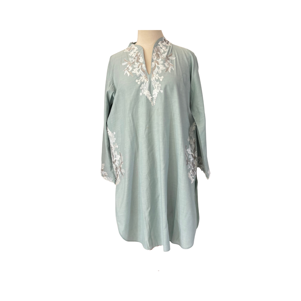 Riffat Aliani Light Blue Embroidered Outfit (2 Pieces) | Gently Used |