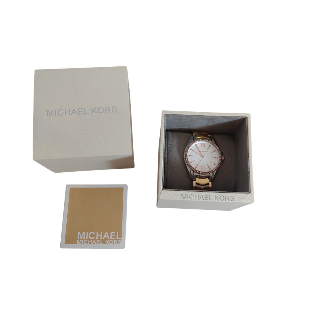 Michael Kors Stones Embellished Round Dial MK 6686 Stainless Steel Analog Watch | Gently Used |